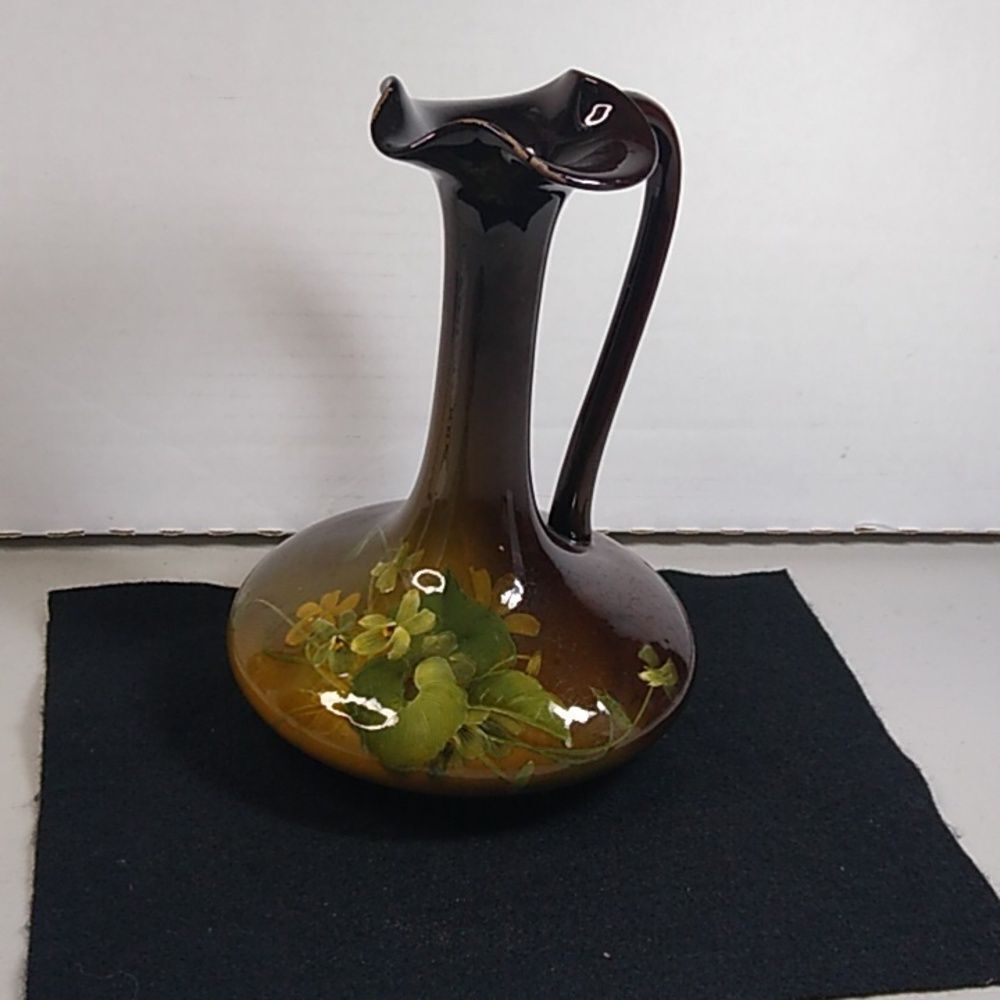 Vintage Louwelsea Weller Ewer stamped 593 Signed M. Mitchell Cottagecore